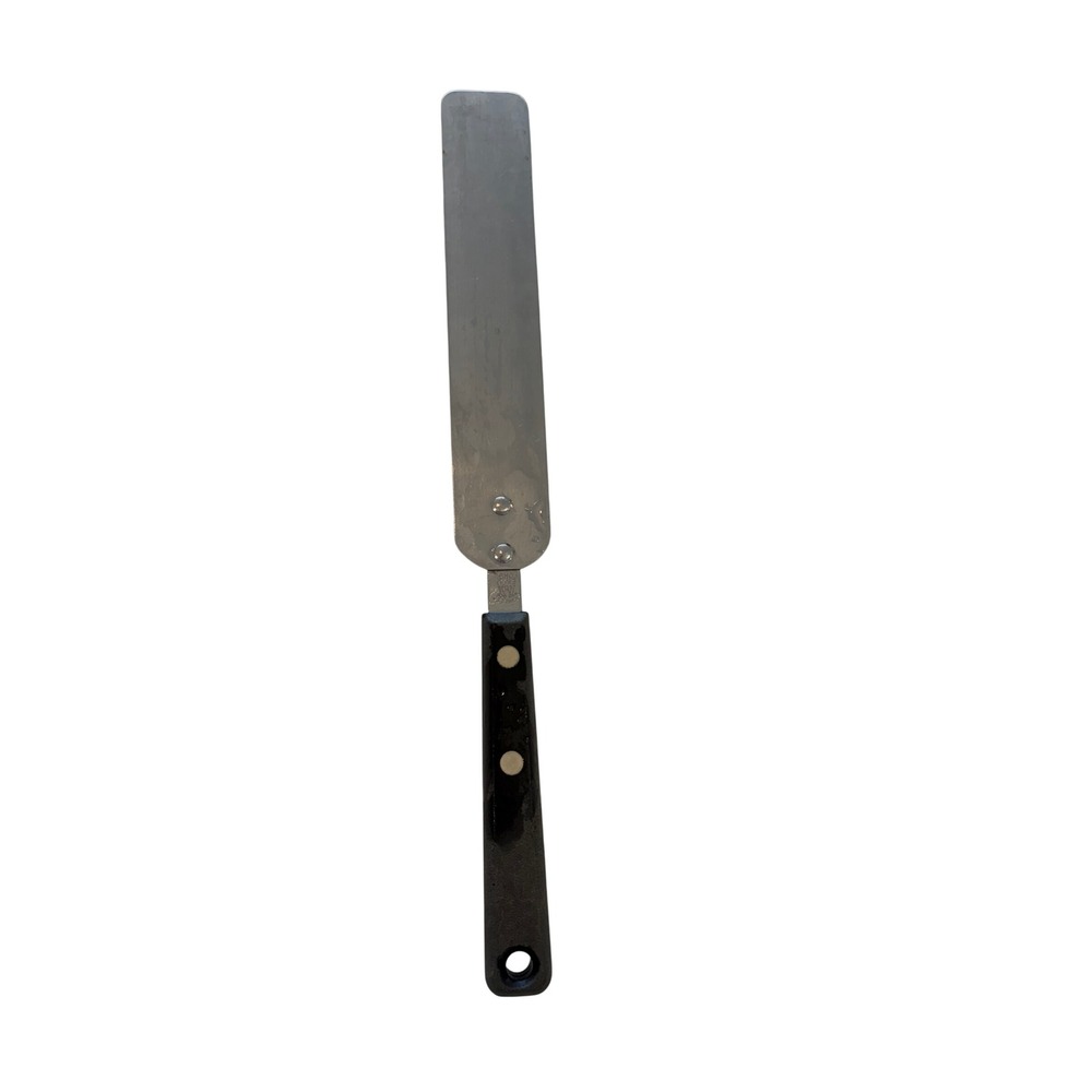 Ekco Forge Vintage Stainless Steel Icing Spatula Black Handle 13 Inch USA Made